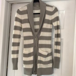 Long striped cardigan